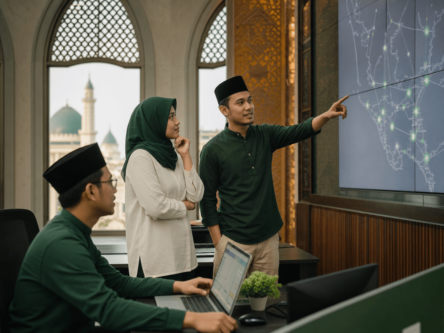 Tim teknologi komunitas mengelola jaringan masjid